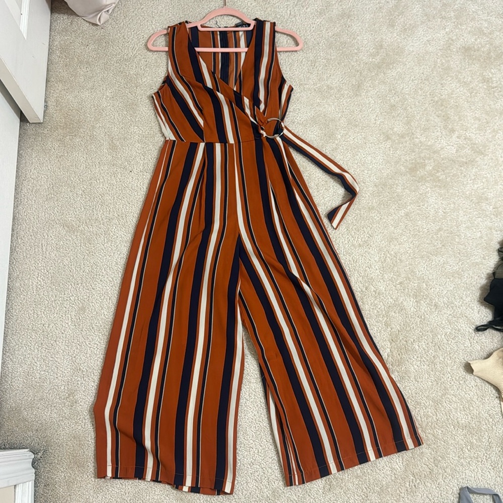 Contemporary Striped Jumpsuit